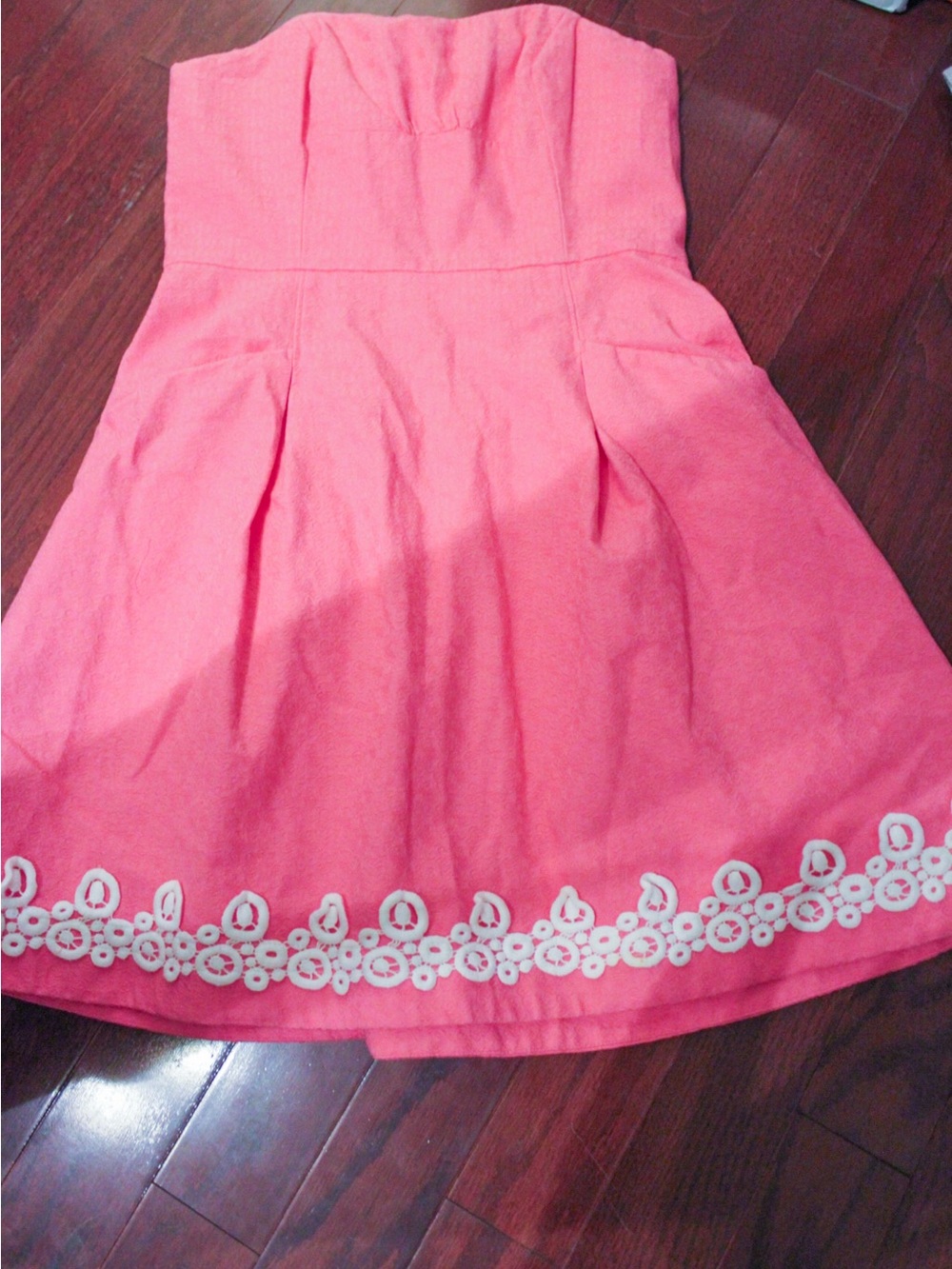 Lilly Pulitzer Blossom Strapless Pink Dress 8